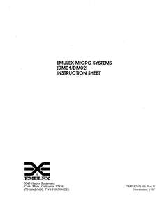 DM0152401-D DM01INST NOV87