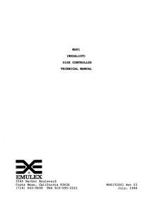 MD0151001-3 MD01 MEDALIST DISK CONTROLLER TECHNICAL MANUAL JUL84