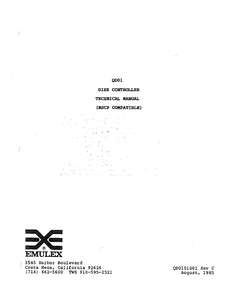 QD0151001-C-QD01 DISKCONTROLLER TECHMANUAL AUG85
