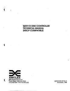 QD0151003-00E QD01 TECHNICAL MANUAL NOV88