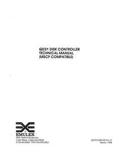 QD2151002-D-QD21 DISKCONTROLLER TECHMANUAL MAR88