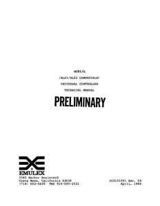 UC0151001R4 UC01L RL01 RL02 COMPATIBLE UNIVERSAL CONTROLLER APR84