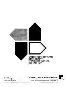 BFC5025 APPLICATIONSSOFTWAREDEVELOPMENTSTANDARDS 1977