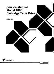 BFC8015B MODEL 6400 CARDRIDGE~DRIVE SERVICEMANUAL 1979