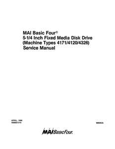 M8083A 5-1 4 INCH FIXEDDISK SERVICEMANUAL 1986
