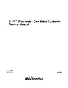 M8158 SYSTEM2000 WINCHESTERDISKCONTROLLER SERVICEMANUAL 1987