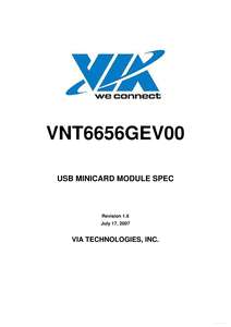 VNT6656GEV00 USB MINICARD MODULE SPEC 200707