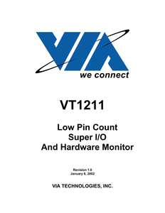 VT1211 LPC SUPERIO AND HARDWARE MONITOR 200201