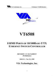 VT6508 8-PORT 10-100 SWITCH 199911