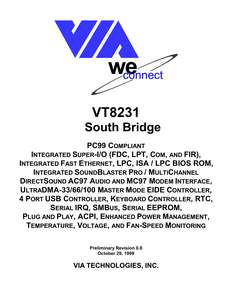 VT8231 PC99 SOUTH BRIDGE 199910