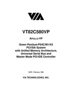VT82C580VP APOLLO VP 199602