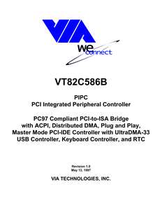VT82C586B PCI INTEGRATED PERIPH CTLR 199705