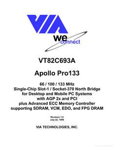 VT82C693A APOLLO PRO133 199907