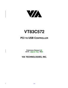 VT83C572 PCI TO USB CONTROLLER 199701