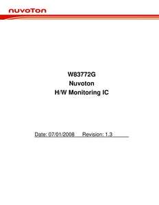 NUVOTON W83722G HW MONITOR 200807