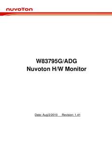 NUVOTON W83795G HW MONITOR 201008