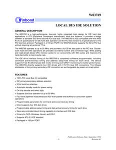 W83769 PCI IDE 199411