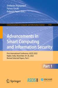 ADVANCEMENTS IN SMART COMPUTING - SRIDARAN RAJAGOPAL