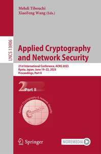 APPLIED CRYPTOGRAPHY AND NETWORK SECURITY - MEHDI TIBOUCHI