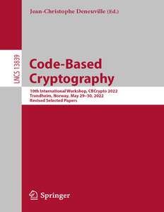 CODE-BASED CRYPTOGRAPHY - JEAN-CHRISTOPHE DENEUVILLE