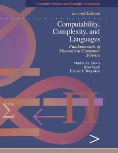 COMPUTABILITY COMPLEXITY AND LANGUAGES - MARTIN D DAVIS