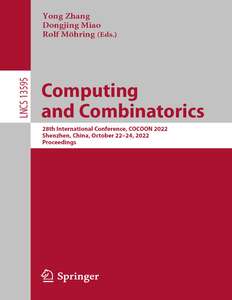 COMPUTING AND COMBINATORICS - YONG ZHANG