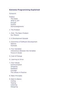 EXTREME PROGRAMMING EXPLAINED - KENT BECK