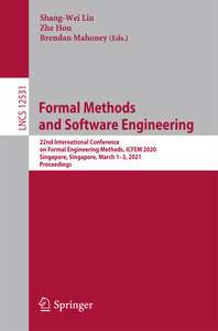 FORMAL METHODS AND SOFTWARE ENGINEERING - SHANG-WEI LIN