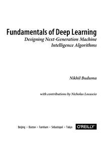 FUNDAMENTALS OF DEEP LEARNING - NIKHIL BUDUMA
