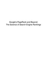 GOOGLES PAGERANK AND BEYOND - AMY N LANGVILLE