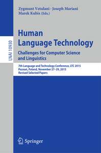 HUMAN LANGUAGE TECHNOLOGY CHALLENGES - ZYGMUNT VETULANI