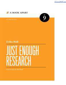 JUST ENOUGH RESEARCH - ERIKA HALL