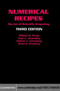 NUMERICAL RECIPES 3RD EDITION - WILLIAM H PRESS