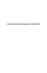 RECENT ADVANCES IN GLOBAL OPTIMIZATION - CHRISTODOULOS A FLOUDAS