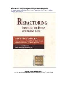 REFACTORING - MARTIN FOWLER