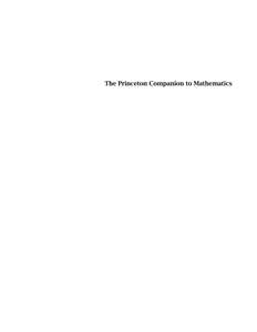 THE PRINCETON COMPANION TO MATHEMATICS - TIMOTHY GOWERS