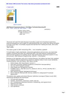 UNIX NETWORK PROGRAMMING - W RICHARD STEVENS