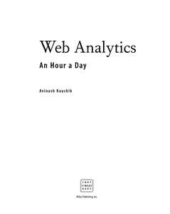 WEB ANALYTICS 1ST EDITION - AVINASH KAUSHIK