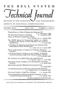 BSTJ V43N04 196407 PART 2