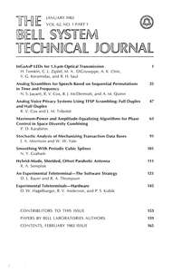 BSTJ V62N01 198301 PART 1