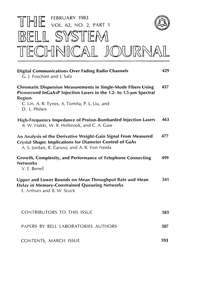 BSTJ V62N02 198302 PART 1