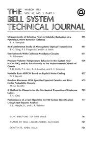 BSTJ V62N03 198303 PART 1