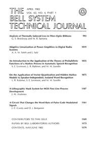 BSTJ V62N04 198304 PART 1