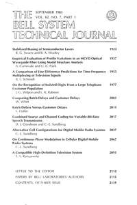 BSTJ V62N07 198309 PART 1