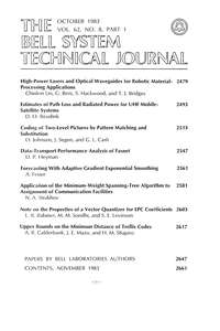 BSTJ V62N08 198310 PART 1