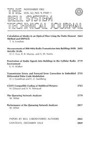 BSTJ V62N09 198311 PART 1