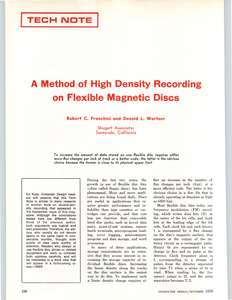 COMPUTER DESIGN V15 N10 197610 A METHOD OF HIGH DENSITY RECORDING ON FLEXIBLE MAGNETIC DISCS