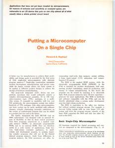 COMPUTER DESIGN V15 N12 197612 PUTTING A MICROCOMPUTER ON A SINGLE CHIP