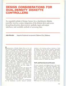 COMPUTER DESIGN V17 N06 197806 DESIGN CONSIDERATIONS FOR DUAL-DENSITY DISKETTE CONTROLLERS