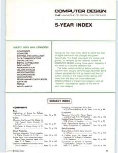 COMPUTER DESIGN V17 N12 197812 5-YEAR INDEX
